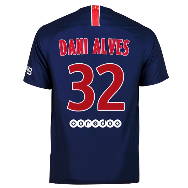 Camiseta Paris Saint Germain 1ª Dani Alves 2018-2019 Azul